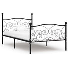 Metalen Bedframe met Massieve Constructie en Comfortabele Lattenbodem - Zwart / 100 x 200 cm - Bedden & bedframes