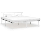 Metalen bedframe met stevige ondersteuning voor een klassieke slaapkamer sfeer - Wit / 180 x 200 cm - Bedden & bedframes