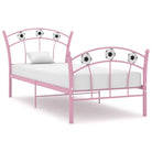 Metalen bedframe met voetbaldesign voor een heerlijke nachtrust - Roze - Bedden & bedframes
