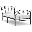 Metalen bedframe met voetbaldesign voor een heerlijke nachtrust - Zwart - Bedden & bedframes