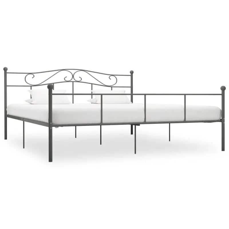 Metalen bedframe voor een klassieke en elegante slaapkamer sfeer - Grijs / 180 x 200 cm - Bedden & bedframes