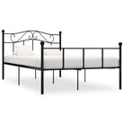 Metalen bedframe voor een klassieke en elegante slaapkamer sfeer - Zwart / 120 x 200 cm - Bedden & bedframes