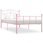 Metalen bedframe voor een klassieke en elegante slaapkamer sfeer - Roze / 90 x 200 cm - Bedden & bedframes