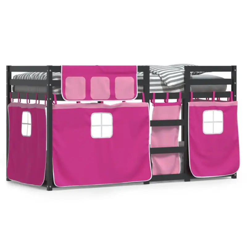 Metalen stapelbed in massief grenenhout voor compacte slaapkamers - Bedden & bedframes