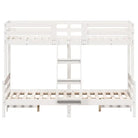 Metalen stapelbed met massief grenenhout voor compacte kamers - Bedden & bedframes