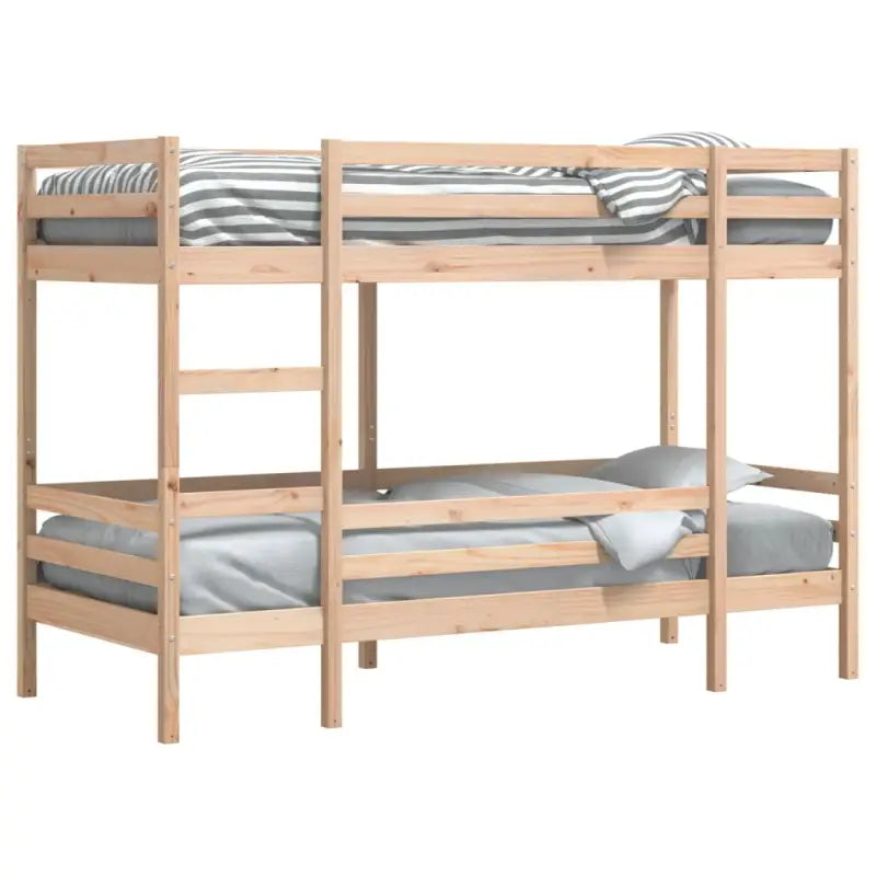 Metalen stapelbed met massief grenenhout voor compacte slaapkamers - Bedden & bedframes