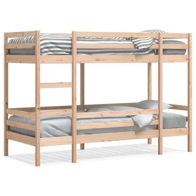 Metalen stapelbed met massief grenenhout voor compacte slaapkamers - Bedden & bedframes