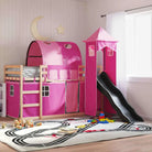 Metalen stapelbed van massief grenenhout voor kleine kamers - Roze / 90 x 200 cm - Bedden & bedframes