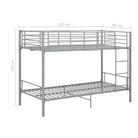 Metalen stapelbed voor kleine kinderkamers en multifunctioneel gebruik - Bedden & bedframes