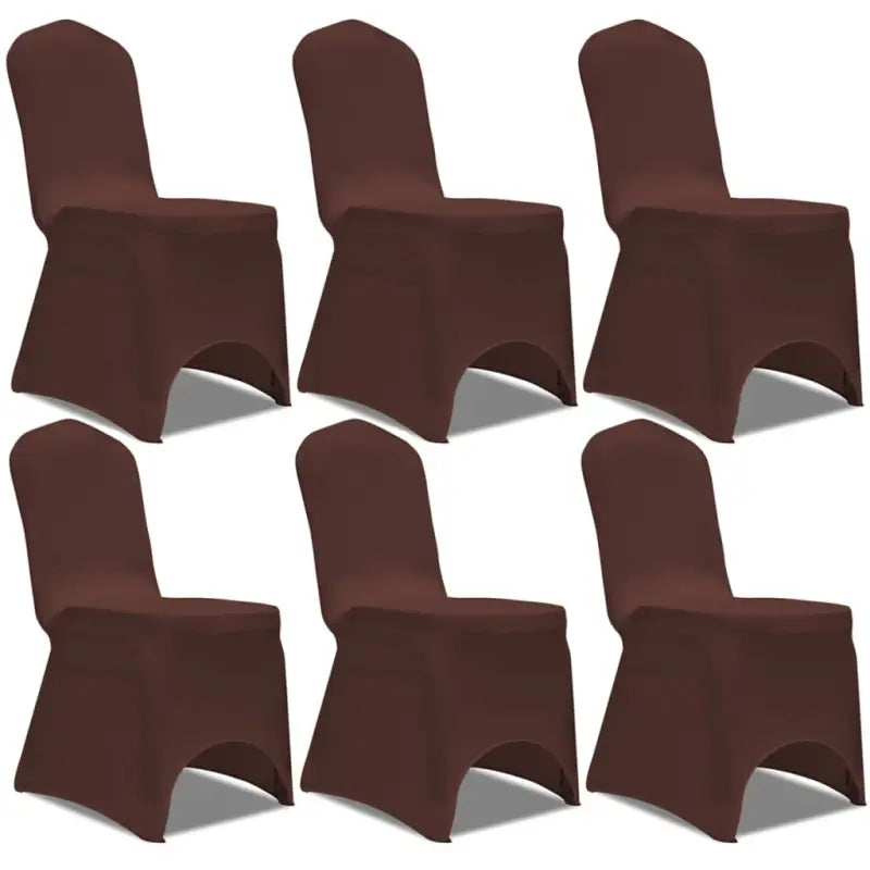 Meubelhoezen levering bevat stretch stoelhoes voor speciale gelegenheden - Bruin / 6 - Meubelhoezen