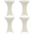 Meubelhoezen voor ronde statafels van stretch stof levering bestaat - Crème / 70 cm / 4 - Meubelhoezen