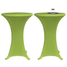 Meubelhoezen voor ronde statafels van stretch stof levering bestaat - Groen / 60 cm / 2 - Meubelhoezen