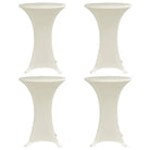 Meubelhoezen voor ronde statafels van stretch stof levering bestaat - Crème / 60 cm / 4 - Meubelhoezen