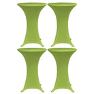 Meubelhoezen voor ronde statafels van stretch stof levering bestaat - Groen / 70 cm / 4 - Meubelhoezen