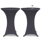 Meubelhoezen voor ronde statafels van stretch stof levering bestaat - Antraciet / 80 cm / 2 - Meubelhoezen