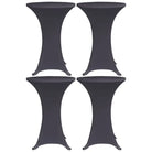 Meubelhoezen voor ronde statafels van stretch stof levering bestaat - Antraciet / 60 cm / 4 - Meubelhoezen