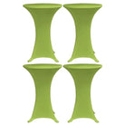 Meubelhoezen voor ronde statafels van stretch stof levering bestaat - Groen / 60 cm / 4 - Meubelhoezen