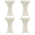 Meubelhoezen voor ronde statafels van stretch stof levering bestaat - Crème / 80 cm / 4 - Meubelhoezen