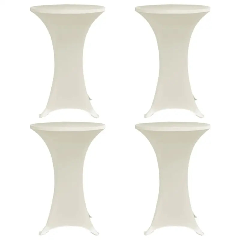 Meubelhoezen voor ronde statafels van stretch stof levering bestaat - Crème / 80 cm / 4 - Meubelhoezen