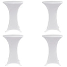 Meubelhoezen voor ronde statafels van stretch stof levering bestaat - Wit / 80 cm / 4 - Meubelhoezen