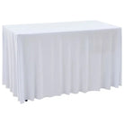 Meubelhoezen Voor Statafels Levering bevat stretchstof tafelhoes - Wit / 120 x 60.5 x 74 cm / 2 - Meubelhoezen