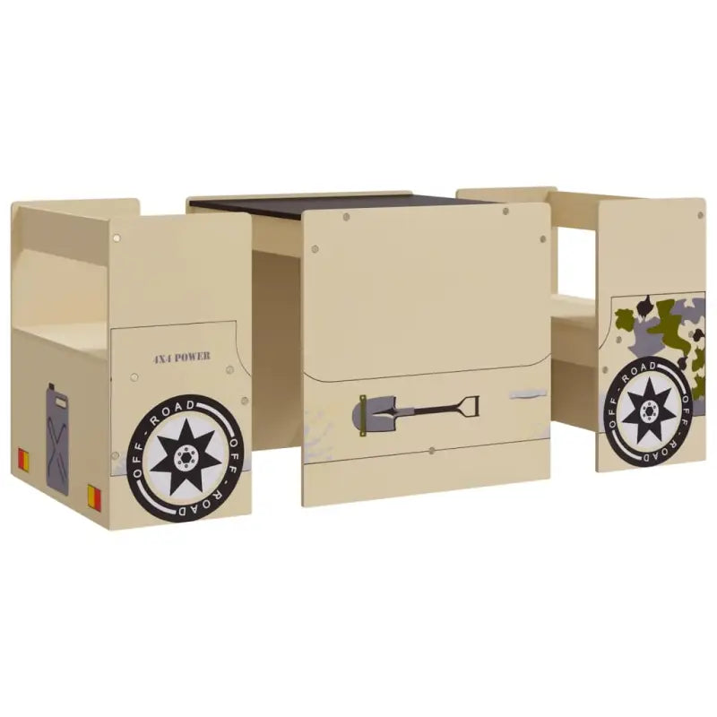 Meubelset voor baby’s en peuters met off-road auto ontwerp - Beige - Meubelsets voor baby’s & peuters