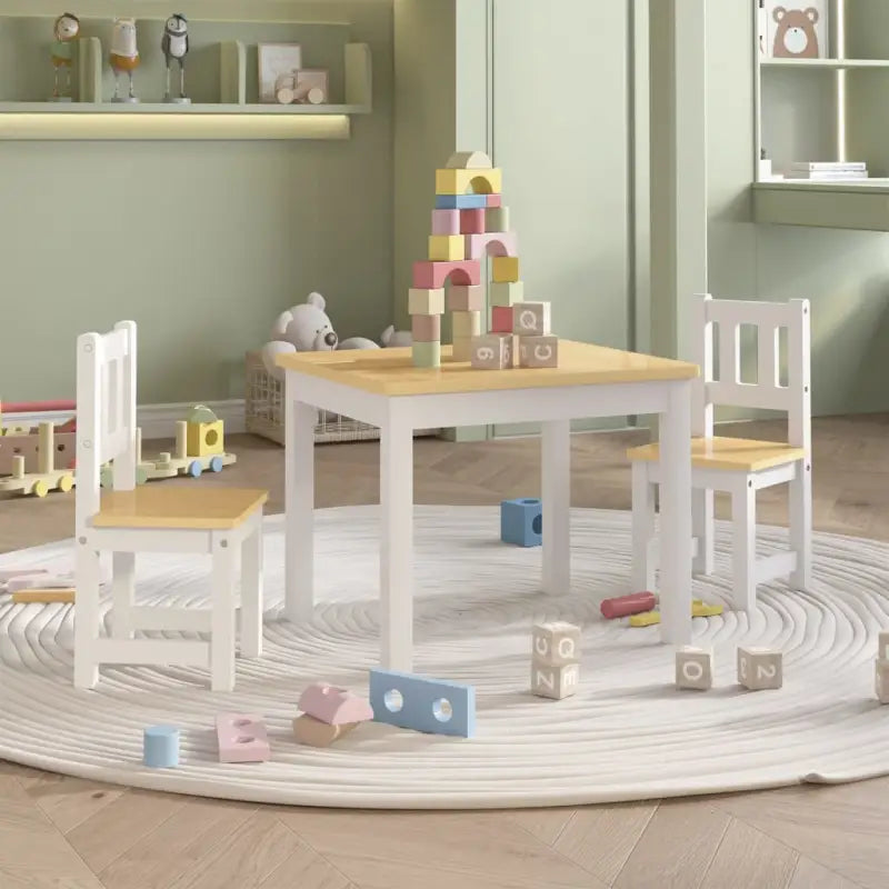 Meubelsets voor baby’s en peuters voor speel- en eetplezier - wit en beige / zonder bankje - Meubelsets voor baby’s &