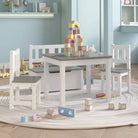 Meubelsets voor baby’s en peuters voor speel- en eetplezier - Wit en grijs / met bankje - Meubelsets voor baby’s &