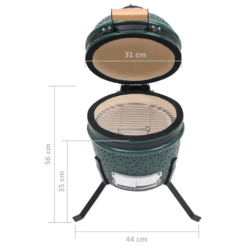 Mini keramische Kamado-grill met ingebouwde thermometer voor grillen en roken - Barbecues