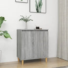 Minimalistisch dressoir van bewerkt hout in grijs sonoma - Grijs sonoma / 1 - Dressoirs & buffetkasten