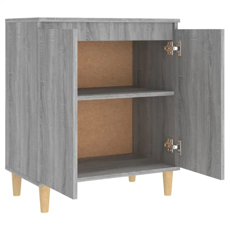 Minimalistisch dressoir van bewerkt hout in grijs sonoma - Dressoirs & buffetkasten