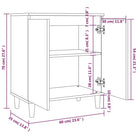 Minimalistisch dressoir van bewerkt hout in grijs sonoma - Dressoirs & buffetkasten