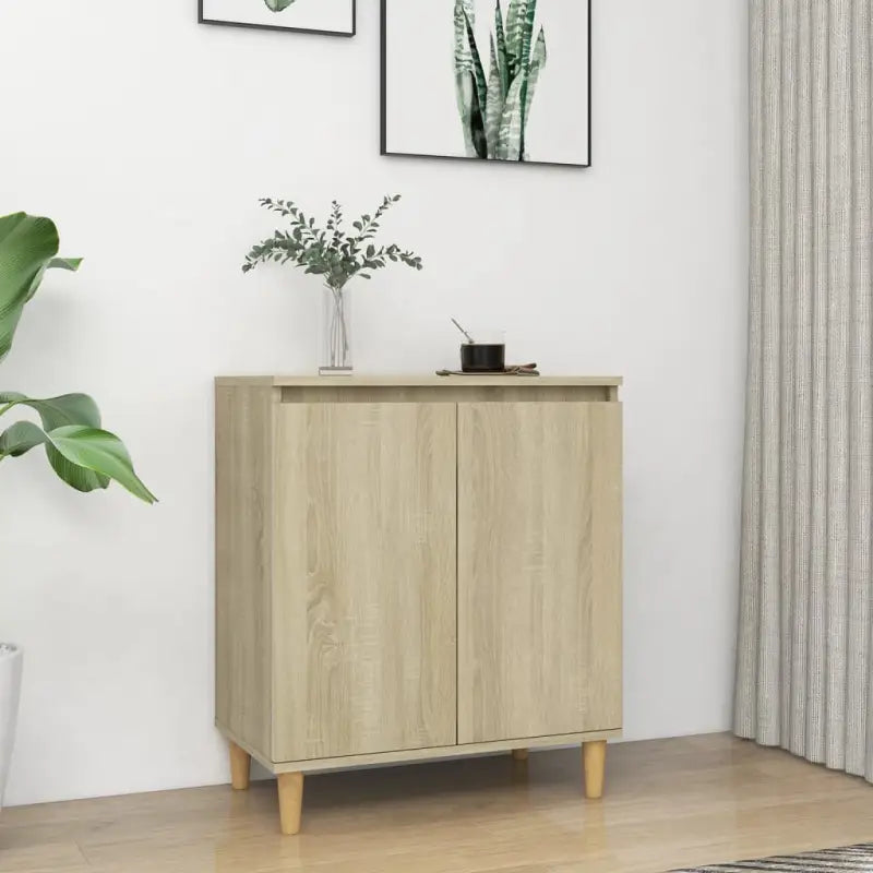 Minimalistisch dressoir van bewerkt hout in grijs sonoma - Sonoma eiken / 1 - Dressoirs & buffetkasten
