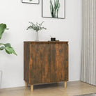 Minimalistisch dressoir van bewerkt hout in grijs sonoma - Gerookt eiken / 1 - Dressoirs & buffetkasten