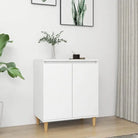 Minimalistisch dressoir van bewerkt hout in grijs sonoma - Wit / 1 - Dressoirs & buffetkasten
