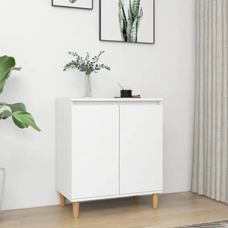 Minimalistisch dressoir van bewerkt hout in grijs sonoma - Wit / 1 - Dressoirs & buffetkasten
