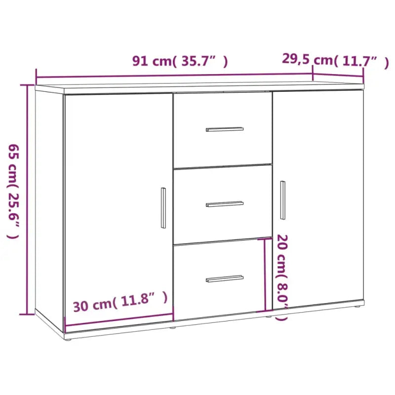 Minimalistisch dressoir van bewerkt hout met duurzame afwerking - Dressoirs & buffetkasten
