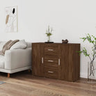 Minimalistisch dressoir van bewerkt hout met duurzame afwerking - bruin eikenkleur / 1 - Dressoirs & buffetkasten