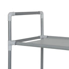 Minimalistisch schoenenrek met metalen frame en nonwoven stof vulling - Schoenenrekken