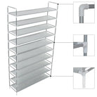 Minimalistisch schoenenrek met metalen frame en nonwoven stof vulling - Schoenenrekken