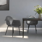 Minimalistische eetkamerstoelen van polypropyleen voor een eigentijdse uitstraling - Grijs / 2 - Eetkamerstoelen