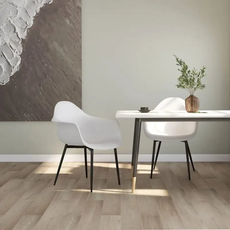Minimalistische eetkamerstoelen van polypropyleen voor een eigentijdse uitstraling - Wit / 2 - Eetkamerstoelen