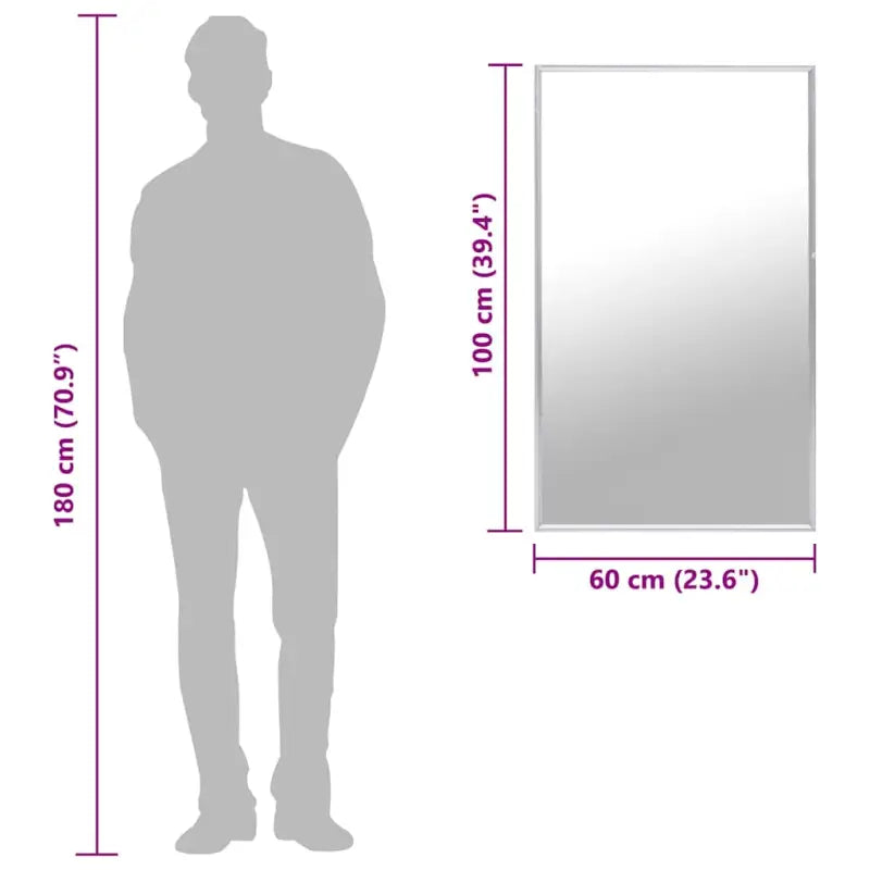 Minimalistische spiegel met glas en PVC-frame voor thuisdecoratie - Spiegels