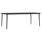 Minimalistische stalen en glazen tuintafel voor buitengebruik - Tuintafels