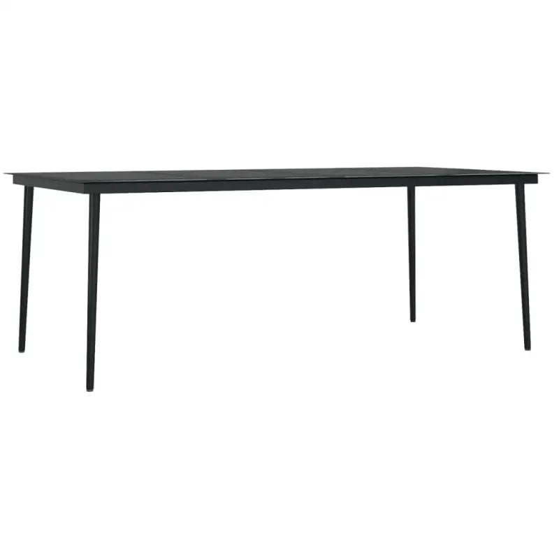 Minimalistische stalen en glazen tuintafel voor buitengebruik - Tuintafels