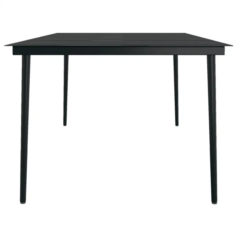 Minimalistische stalen en glazen tuintafel voor buitengebruik - Tuintafels