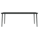 Minimalistische stalen en glazen tuintafel voor buitengebruik - Tuintafels