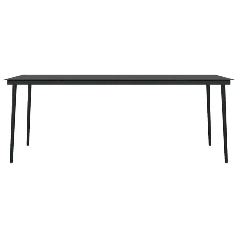 Minimalistische stalen en glazen tuintafel voor buitengebruik - Tuintafels