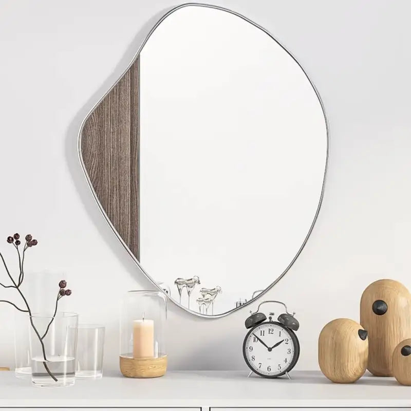 Minimalistische wandspiegel met duidelijke weerspiegeling voor je interieur - Zilver / 60 x 50 cm / 1 - Spiegels