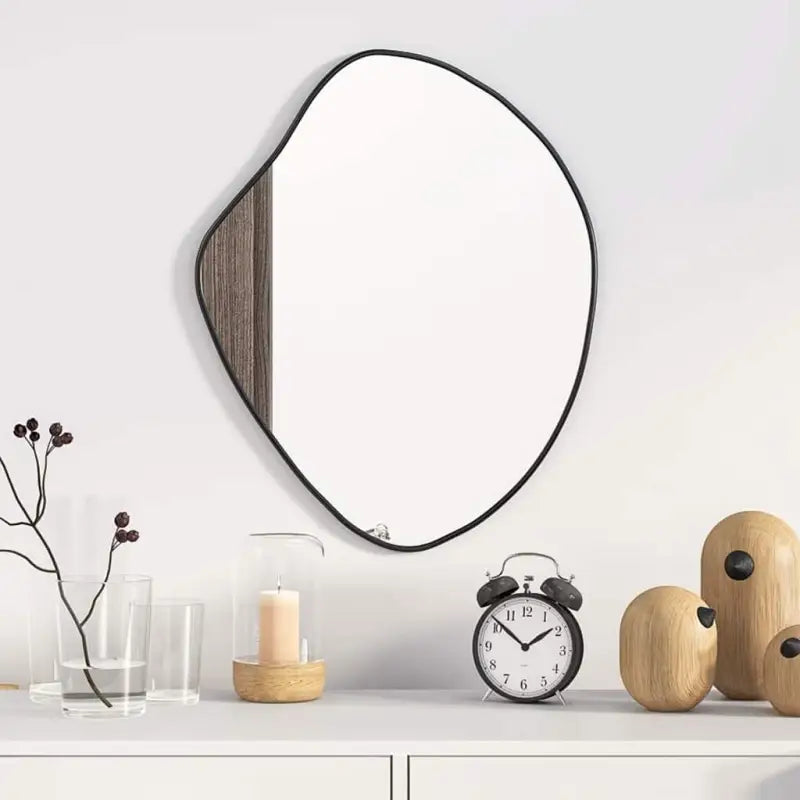 Minimalistische wandspiegel met duidelijke weerspiegeling voor je interieur - Zwart / 50 x 40 cm / 1 - Spiegels